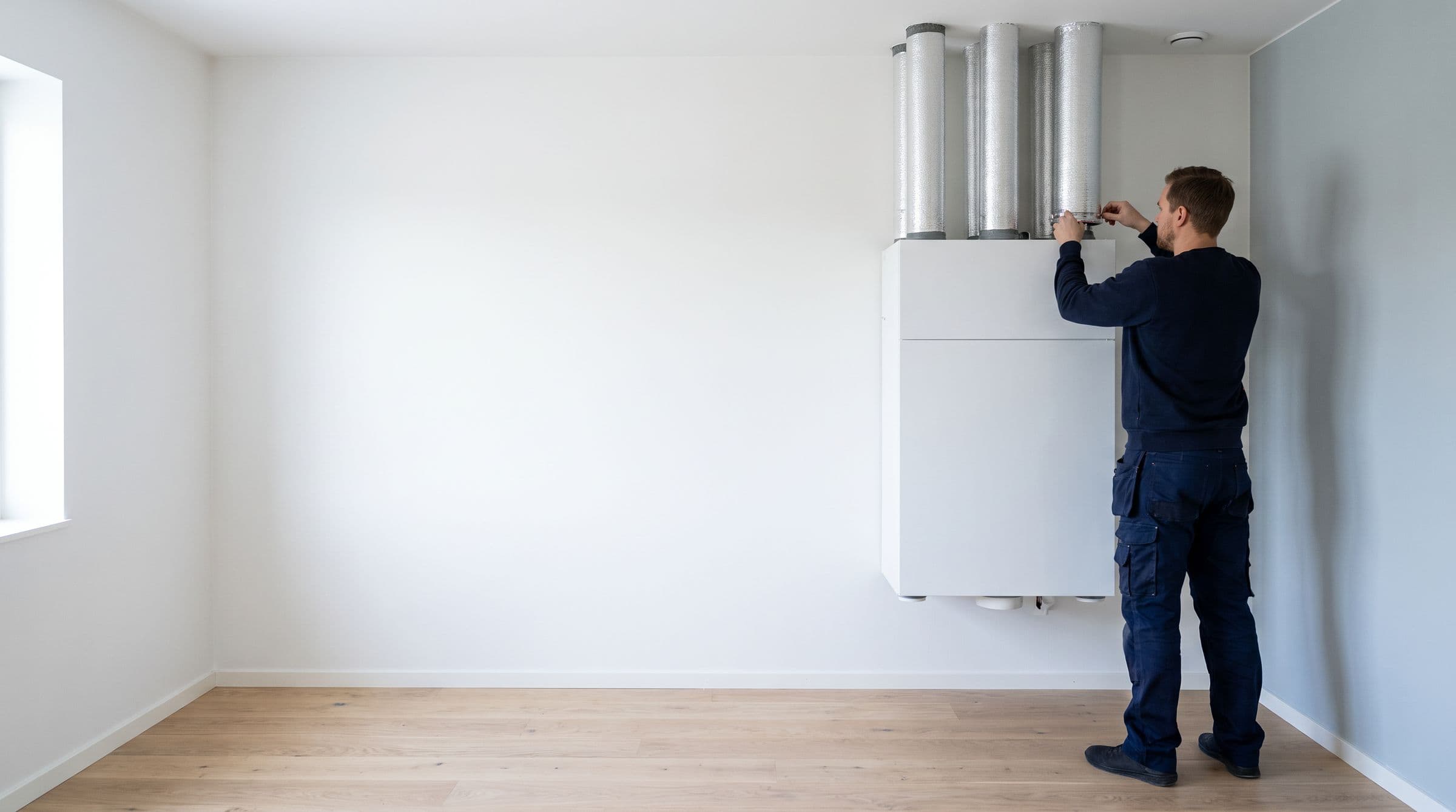 Modernt ventilationssystem i svensk villa